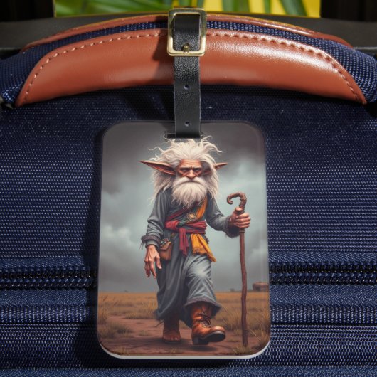 ザワンダリング小妖精や小人ウィザード ラゲッジタグ (正面インサイチュ2)