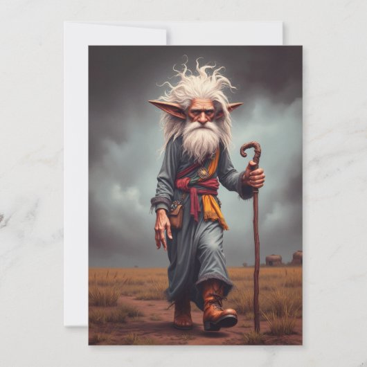 ザワンダリング小妖精や小人ウィザード 招待状 (正面)