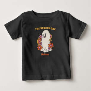 ザワン不気味ハロウィーン1回目の誕生日フローラ幽霊 ベビーTシャツ
