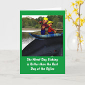 ザワーストデイ魚釣り誕生日 カード (黄色い花)