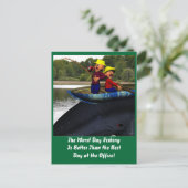 ザワーストデイ魚釣り誕生日 ポストカード (スタンド正面)