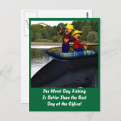 ザワーストデイ魚釣り誕生日 ポストカード (正面/裏面)