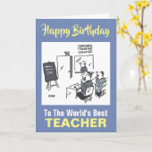 ザワーズ最高の先生ハッピーバースデー カード (黄色い花)