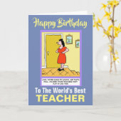 ザワーズ最高の先生ハッピーバースデー カード (黄色い花)