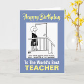 ザワードの最高の先生-ハッピーバースデー カード (黄色い花)