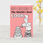 ザワードの最高の調理師-ハッピーバースデー カード (黄色い花)