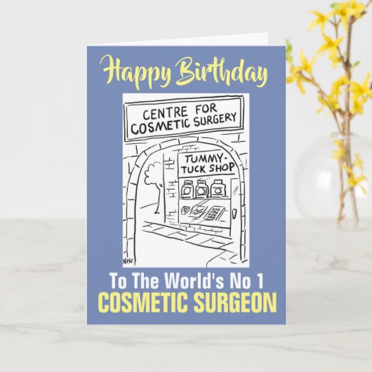 ザワードの1番の美容外科医 – ハッピーバースデー カード (黄色い花)