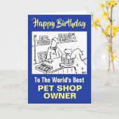 ザワードペットショッ最高のプのオーナーハッピーバースデー カード (黄色い花)
