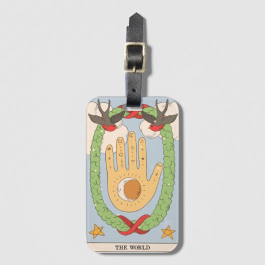 ザワールドアモダンル専攻のカタロットカード ラゲッジタグ (正面縦)