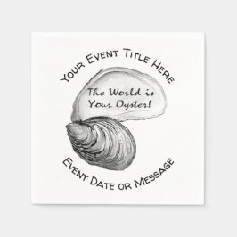 ザワールドザウィズユアオイスター紙プレート スタンダードカクテルナプキン