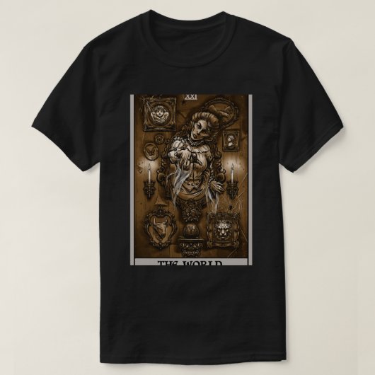 ザワールドタロットカードビクトリアン幽霊 Tシャツ (デザイン正面)
