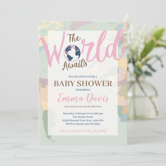 ザワールドワアウェイズベビーシャワー招待状 招待状 (スタンド正面)