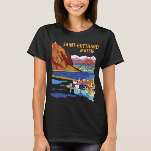 ザンクトゴッタルド峠の山旅 Tシャツ (正面)