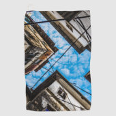 ザンジバルのストーンタウン上空 ゴルフタオル (正面)