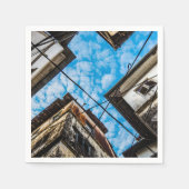 ザンジバルのストーンタウン上空 スタンダードカクテルナプキン (正面)