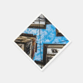 ザンジバルのストーンタウン上空 スタンダードカクテルナプキン (角)