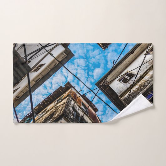 ザンジバルのストーンタウン上空 バスタオルセット (ハンドタオル)