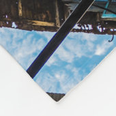 ザンジバルのストーンタウン上空 フリースブランケット (角)