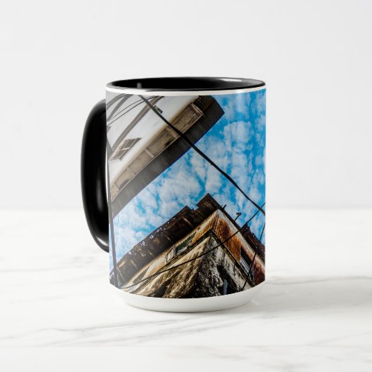 ザンジバルのストーンタウン上空 マグカップ (正面左)