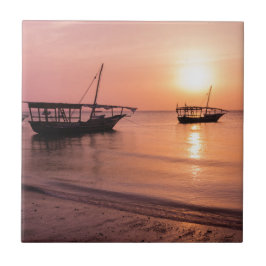 ザンジバルの夕日 タイル