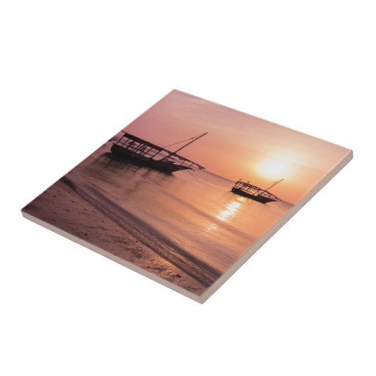 ザンジバルの夕日 タイル (側面)