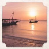 ザンジバルの夕日 ペーパーコースター (正面)