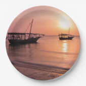 ザンジバルの夕日 ペーパープレート (正面)