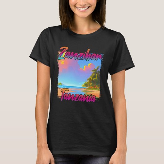 ザンジバルの夕日 Tシャツ (正面)