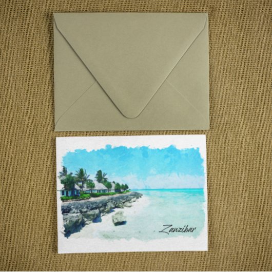 ザンジバルタンサニアトロピカルレトロヴィンテージトラベル ポストカード