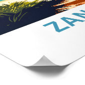 ザンジバルタンザニア旅行プリント ポスター (角)