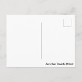 ザンジバルビーチヤシの木,アフリカのはがき ポストカード (裏面)