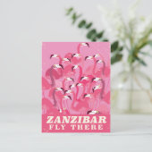 ザンジバルフライホーヴィンテージスタイル旅行ポスター ポストカード (スタンド正面)