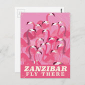 ザンジバルフライホーヴィンテージスタイル旅行ポスター ポストカード (正面/裏面)