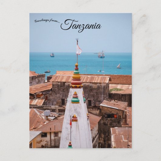 ザンジバル島タンザニアの景色 ポストカード (正面)
