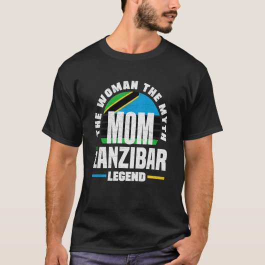 ザンジバル ザンジバリ ザンジバルの旗 母の日 Tシャツ (正面)