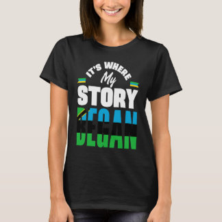 ザンジバル ザンジバル人 ザンジバル 旗 それは私の物語が始まった場所 Tシャツ