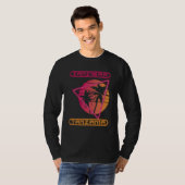 ザンジバル タンザニア レトロ ヤシの木 海 旅行 S Tシャツ (正面フル)