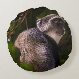 ザンジバル・ブルー・モンキー ラウンドクッション