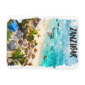 ザンジバルTansaniaビンテージ旅行写真 マグネット (横)