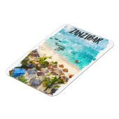 ザンジバルTansaniaビンテージ旅行写真 マグネット (左側)