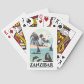ザンジバーアフリカレトロヴィンテージトラベル トランプ (裏面)