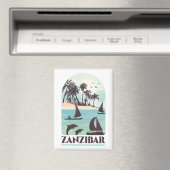 ザンジバーアフリカレトロヴィンテージトラベル マグネット (インサイチュ (食洗機))