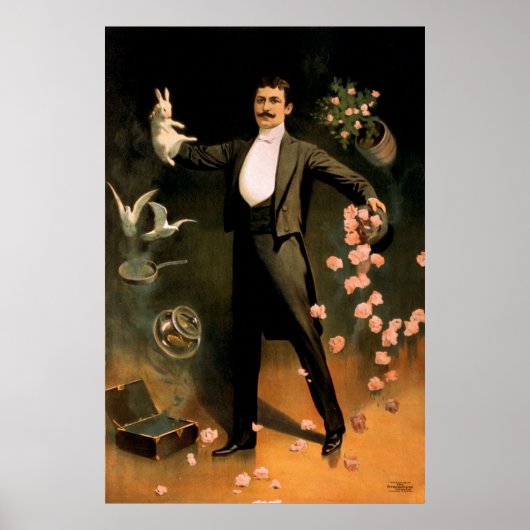 ザンジヒのウサギとバラ ポスター (正面)