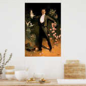 ザンジヒのウサギとバラ ポスター (キッチン)