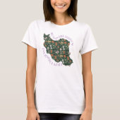 ザンゼデギアザディ | Persian Gift Violet Tシャツ (正面)