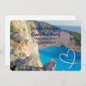 ザンテ結婚のお祝い結婚した(Elopement's Gante) 招待状 (正面/裏面)