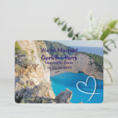 ザンテ結婚のお祝い結婚した(Elopement's Gante) 招待状 (スタンド正面)