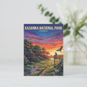 ザンビアのカサンカ国立公園 ポストカード (スタンド正面)
