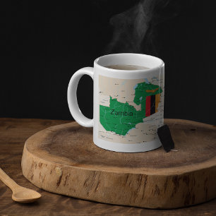ザンビアのコーヒーマグの地図 コーヒーマグカップ