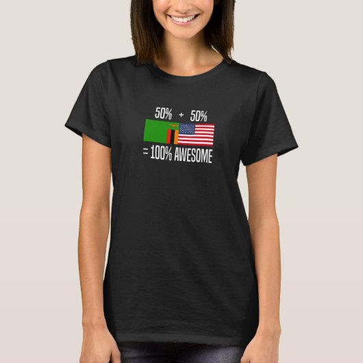 ザンビアのルーツ ザンビア ザンビア系アメリカ人 プレミアム Tシャツ (正面)
